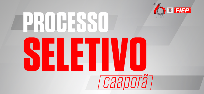  SENAI – CFP RBA no município de Caaporã, realiza processo seletivo 2019.2