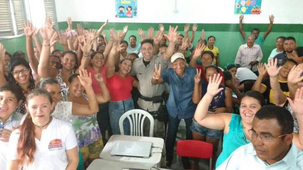 Proerd realiza palestra com familiares de alunos da escola municipal Rita Araújo, em Caaporã