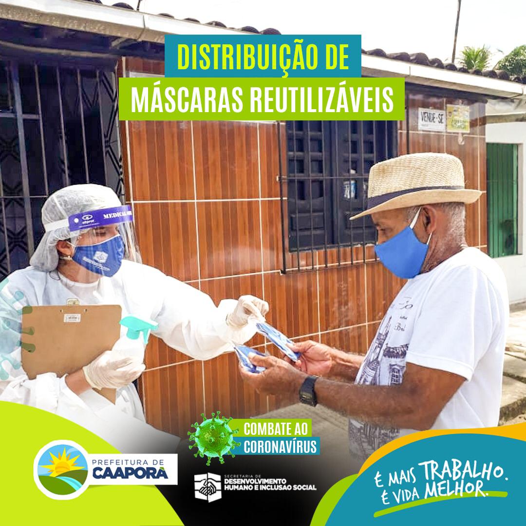 Secretaria de Desenvolvimento Humano e Inclusão Social realiza distribuição de máscaras reutilizáveis e personalizadas ao Grupo de usuários da Terceira Idade