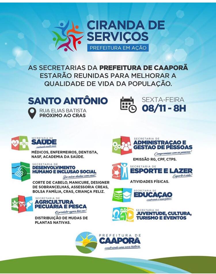 Prefeitura de Caaporã realiza Ciranda de Serviços no Santo Antônio nesta sexta (08/11)