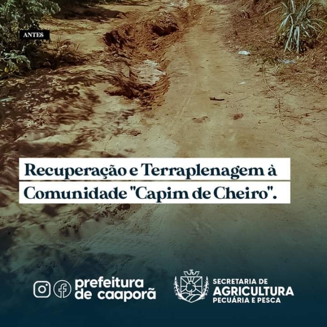 Recuperação e Terraplenagem à comunidade "Capim de Cheiro"