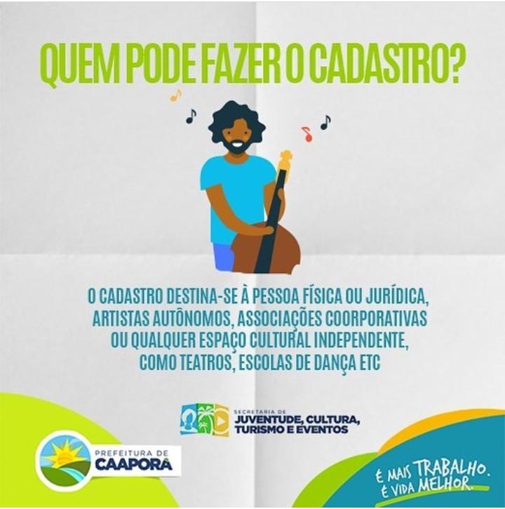 Estão abertos os cadastros para a Emergência Cultural, voltado para artistas e produtores culturais da nossa cidade
