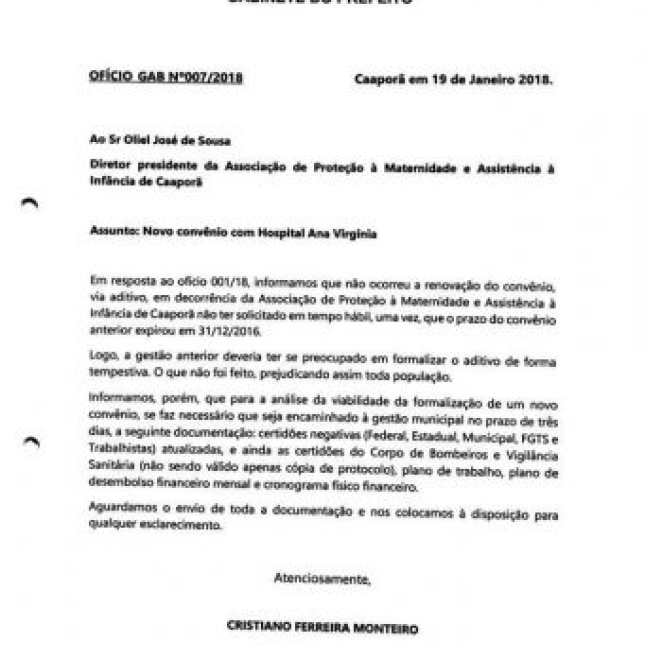 Falta de documentação exigida pelo Ministério da Saúde trava convênio entre Prefeitura de Caaporã e Hospital 