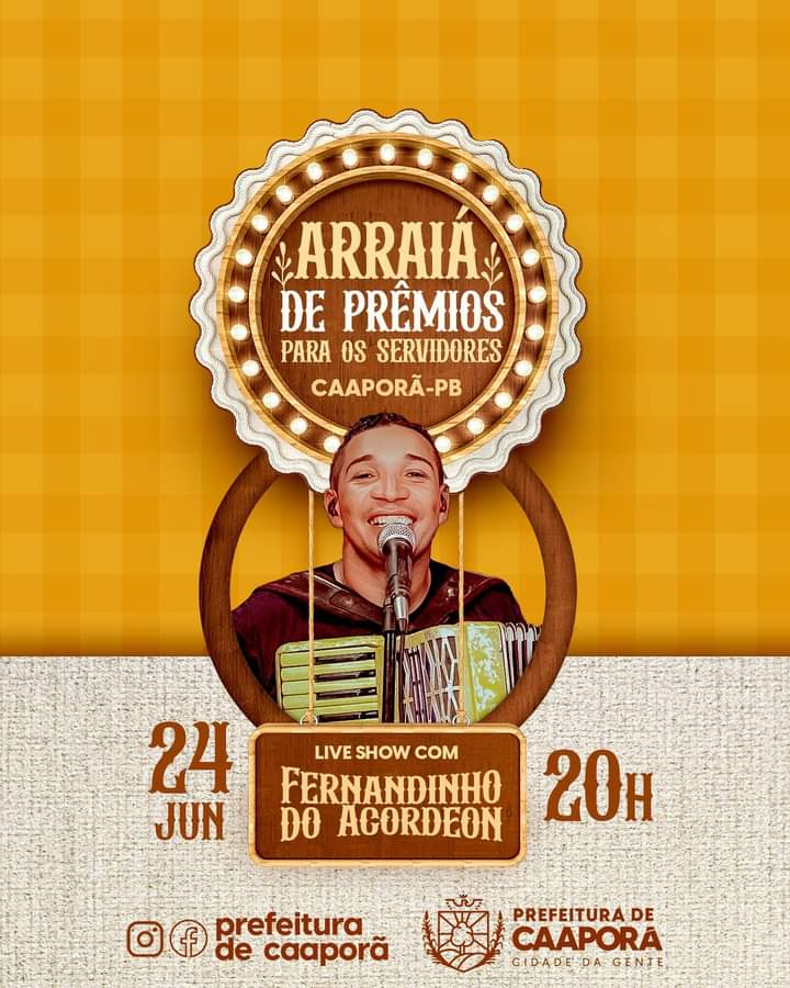 Prefeitura de Caaporã realizará Arraiá de Prêmios online para servidores municipais