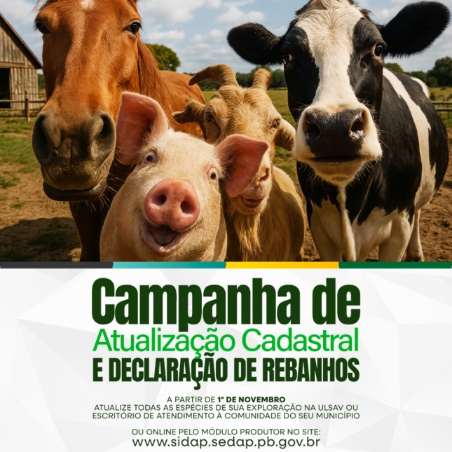 Caaporã inicia Campanha de Atualização Cadastral e Declaração de Rebanhos