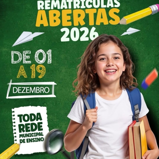 Caaporã inicia período de rematrículas da rede municipal de ensino no dia 1º de dezembro