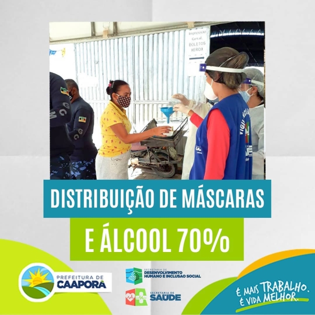 Secretarias de Saúde e Desenvolvimento Humano e Inclusão Social realizam distribuição de máscaras de proteção facial