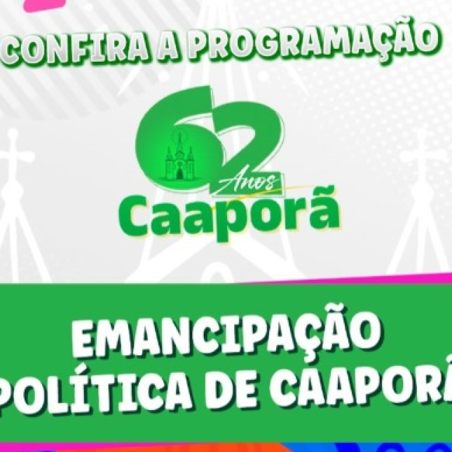 Caaporã comemora 62 anos de emancipação política com programação especial neste sábado 