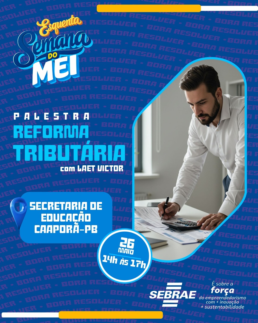 Caaporã promove palestra sobre Reforma Tributária na Semana do MEI