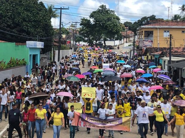 Caminhada do Setembro Amarelo realizada pela Prefeitura de Caaporã chama atenção para prevenção do suicídio
