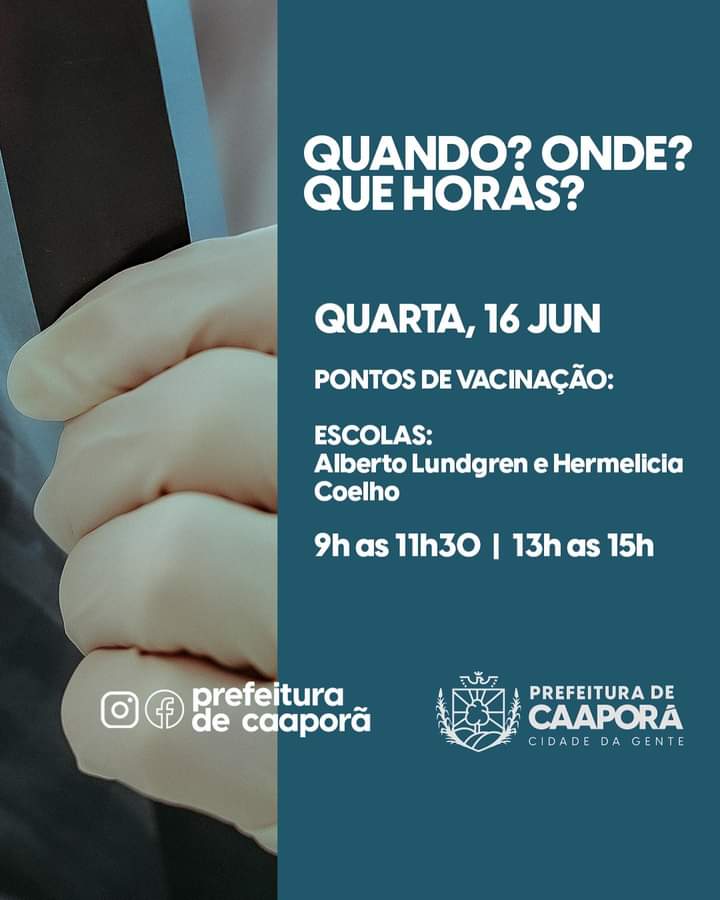 Plano de Imunização contra a COVID-19, nesta quarta-feira (15/06)