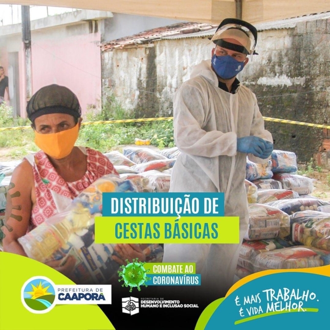 SEDHIS realiza distribuição de cestas básicas e máscaras faciais, no Conjunto Vitória