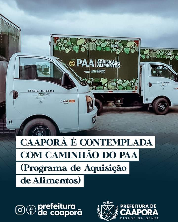 Caaporã é contemplada com caminhão do PAA (Programa de Aquisição de Alimentos)