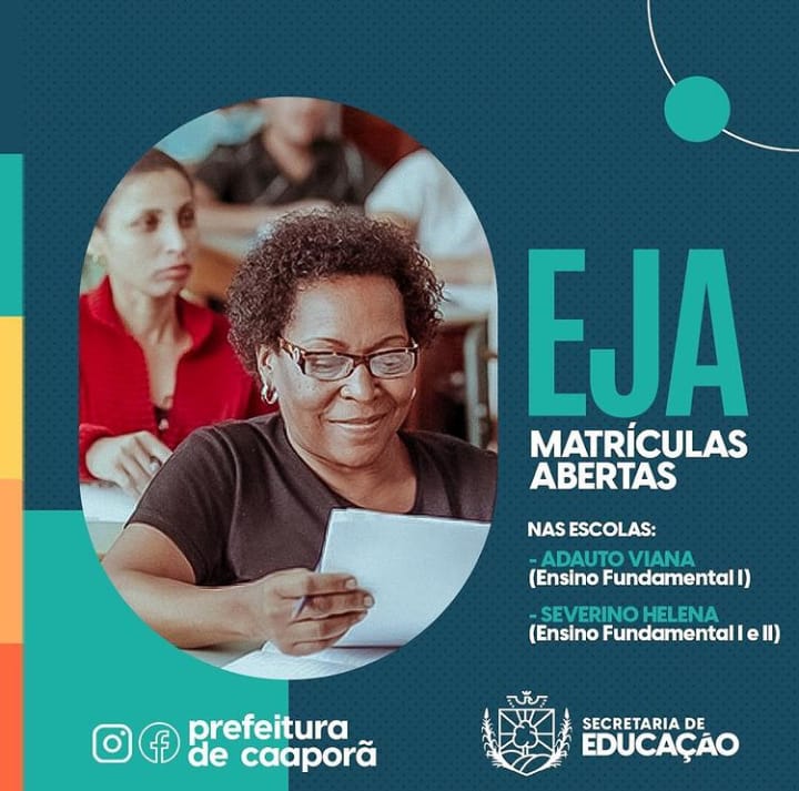 Estão abertas as matrículas para o EJA (Educação de Jovens e Adultos)