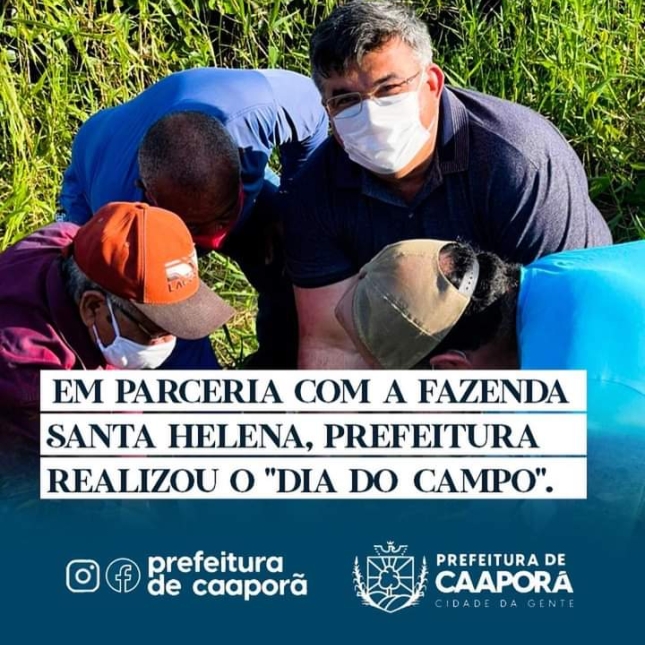 Em parceria com a Fazenda Santa Helena, prefeitura realizou o "Dia do Campo"