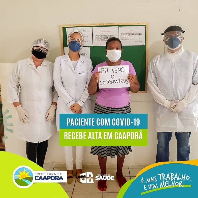 PACIENTE COM COVID-19 RECEBE ALTA EM CAAPORÃ