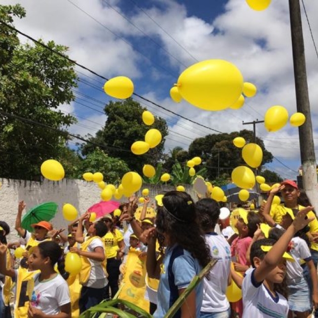 Caminhada do Setembro Amarelo realizada pela Prefeitura de Caaporã chama atenção para prevenção do suicídio