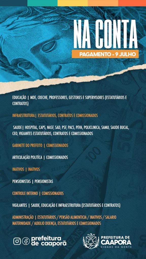 TABELA DE PAGAMENTOS (09/07/2021)